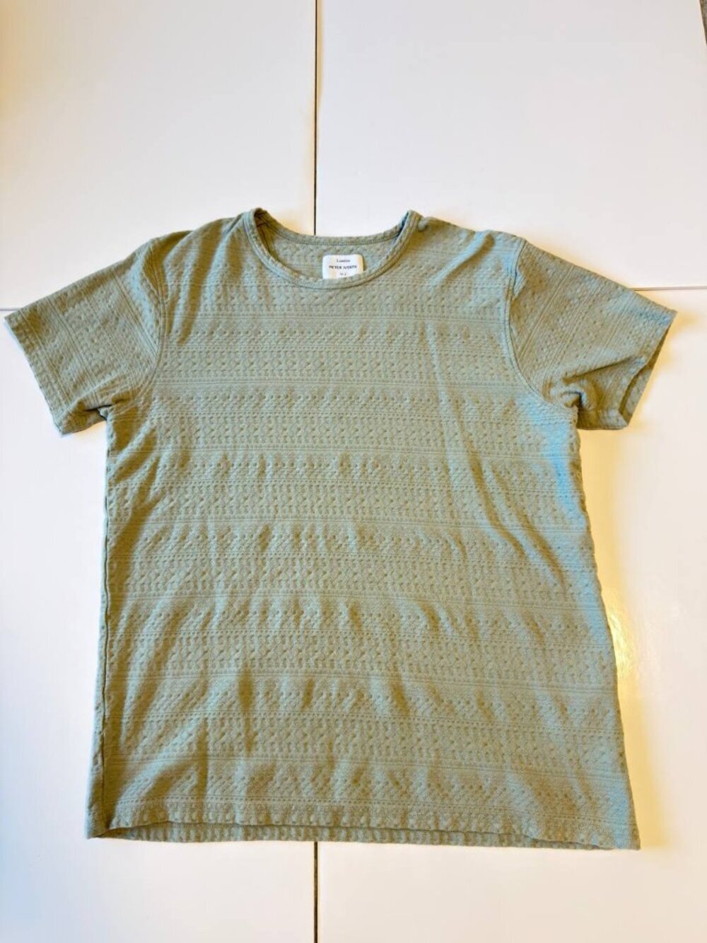 Peter Werth London Textured Cotton T-Shirt – Men’s Size L (EU XL)